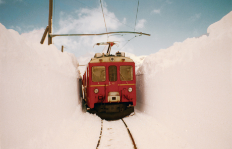 Treno in inverno